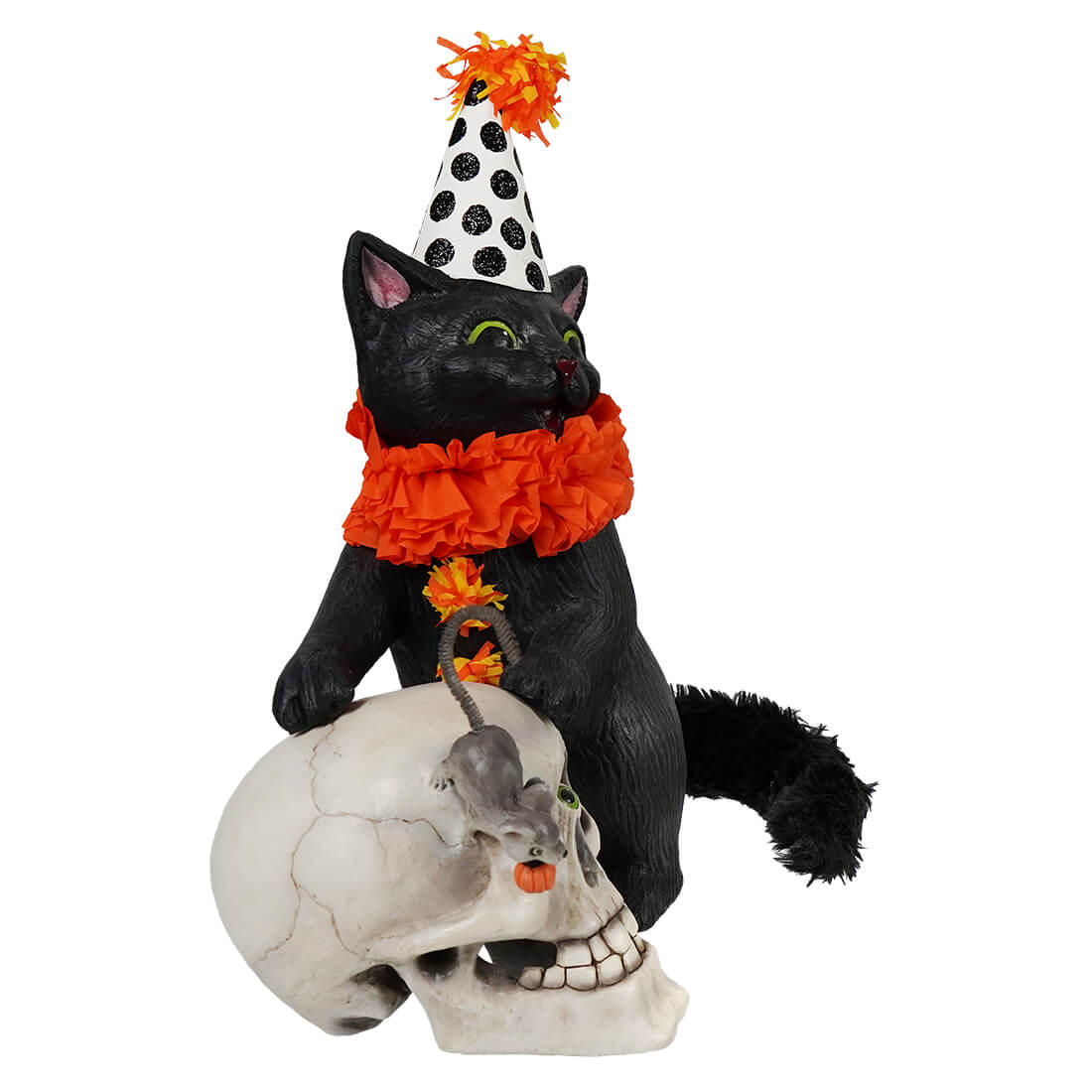 Purr-fect Catch Cat with Skull