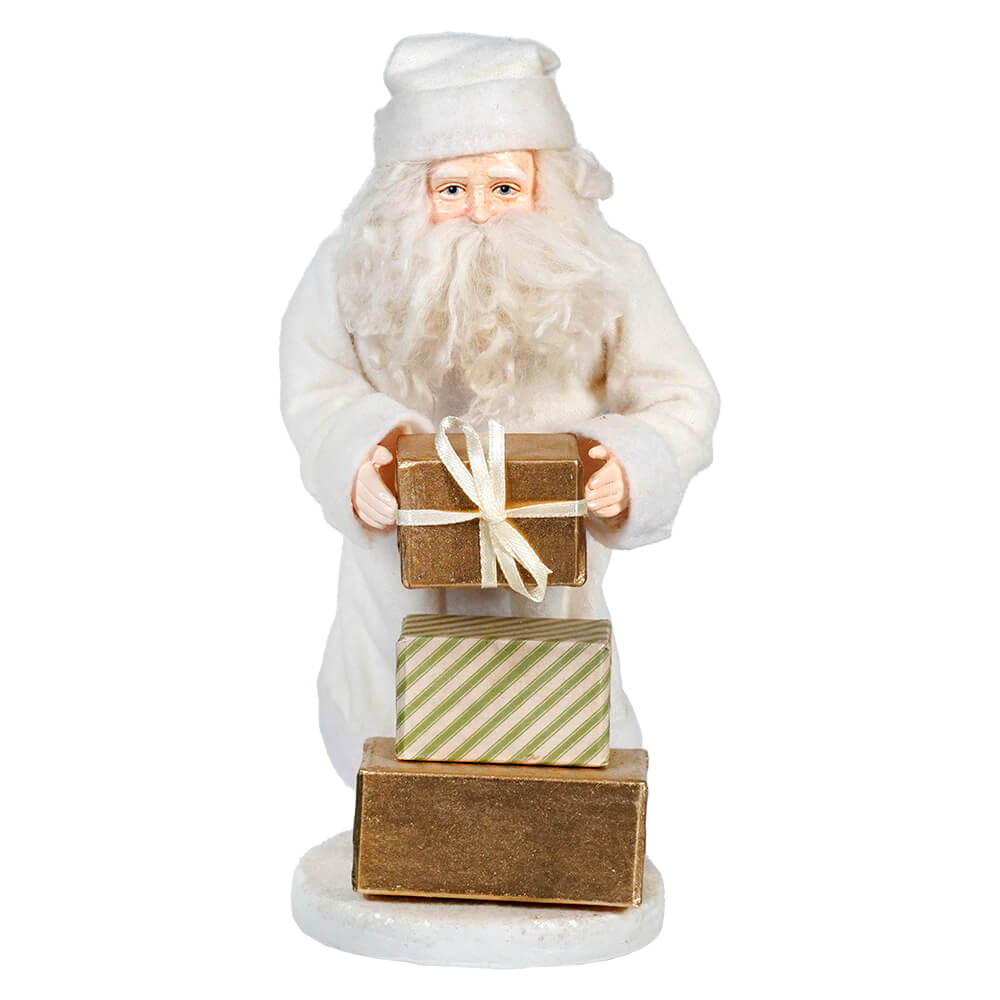 White Coat Santa With Packages