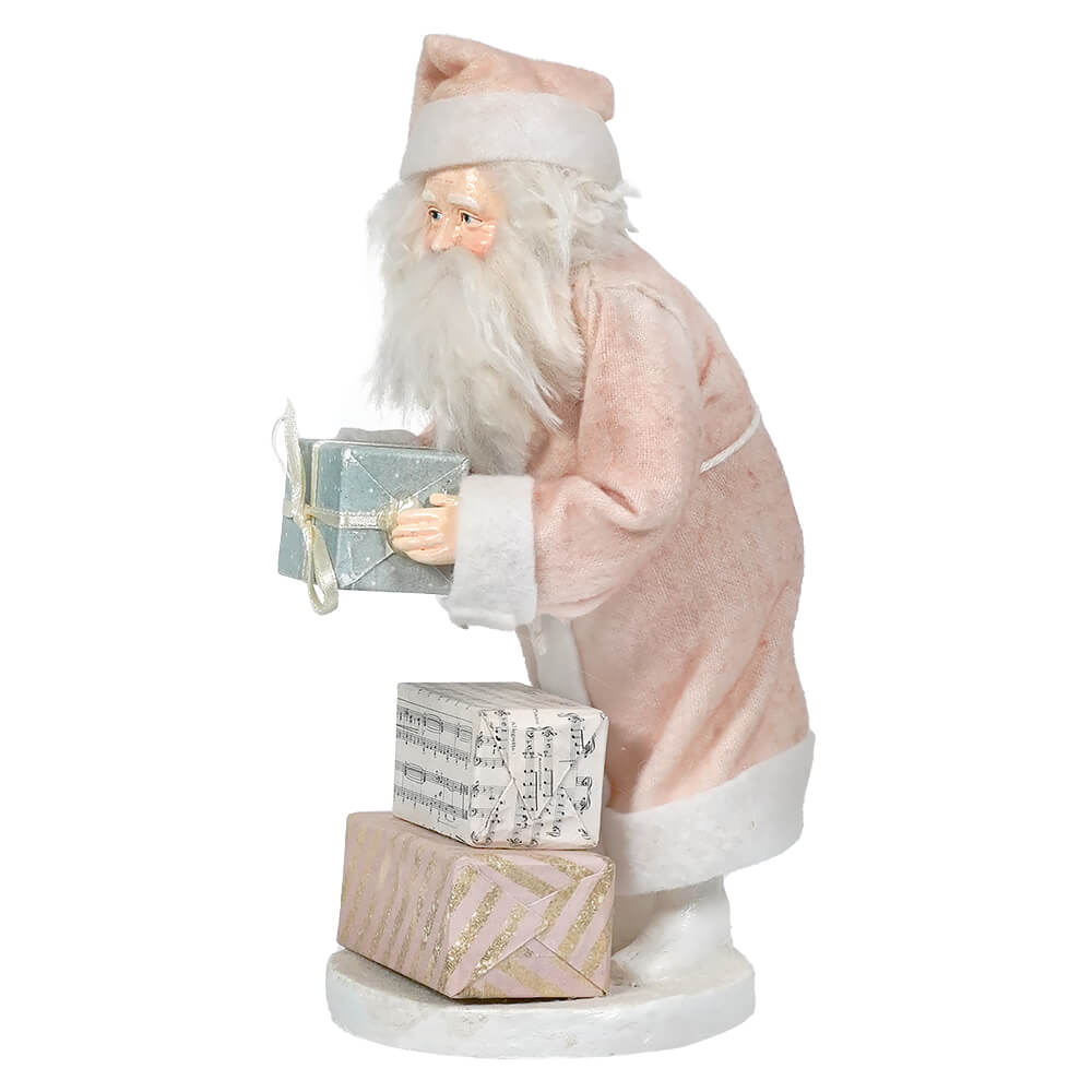 Pastel Pink Santa With Packages
