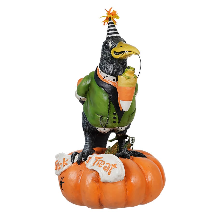 Tricky Crow On Pumpkin