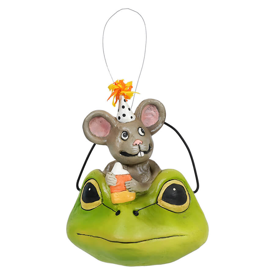 Party Mouse In Frog Ornament