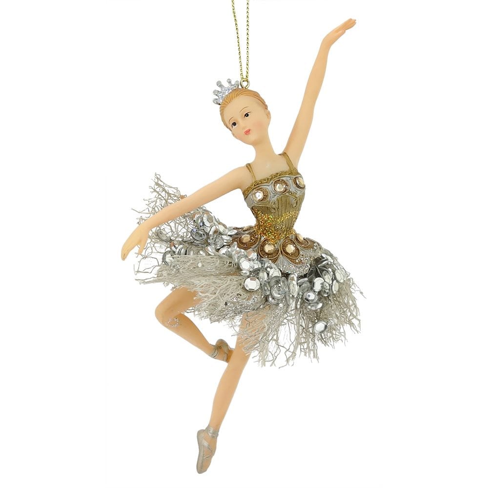 Ballerina in Silver Tutu Ornament
