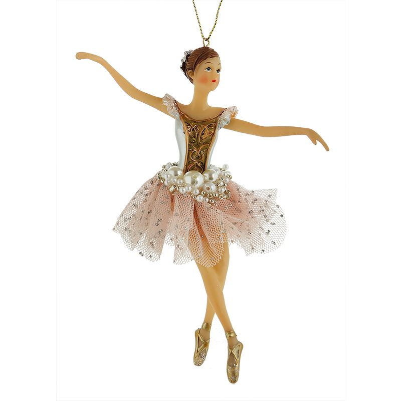 Pink & Gold Ballerina Ornament