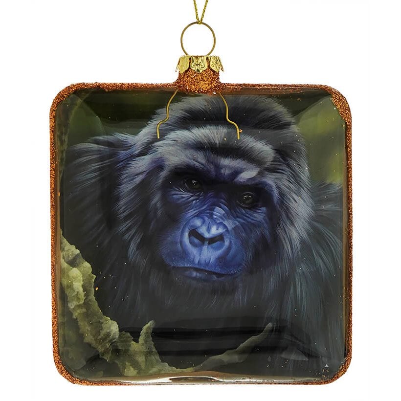 Square Jungle Gorilla Ornament