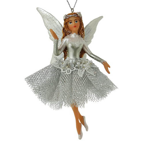 Gray Fairy in Dress Ornament