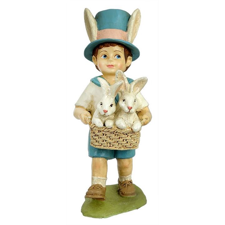 Easter Parade: Little Boy with Bunnies