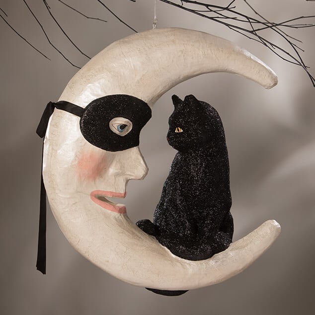 Hallow's Eve Cat on Moon