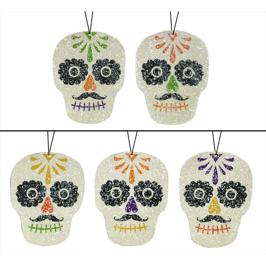 Sugar Skull Ornaments Set/5