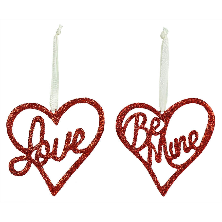 Valentine Heart Ornaments Set/2