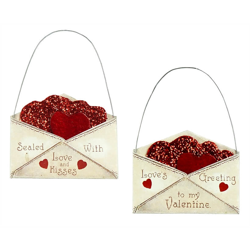 Valentine Envelope Ornaments Set/6