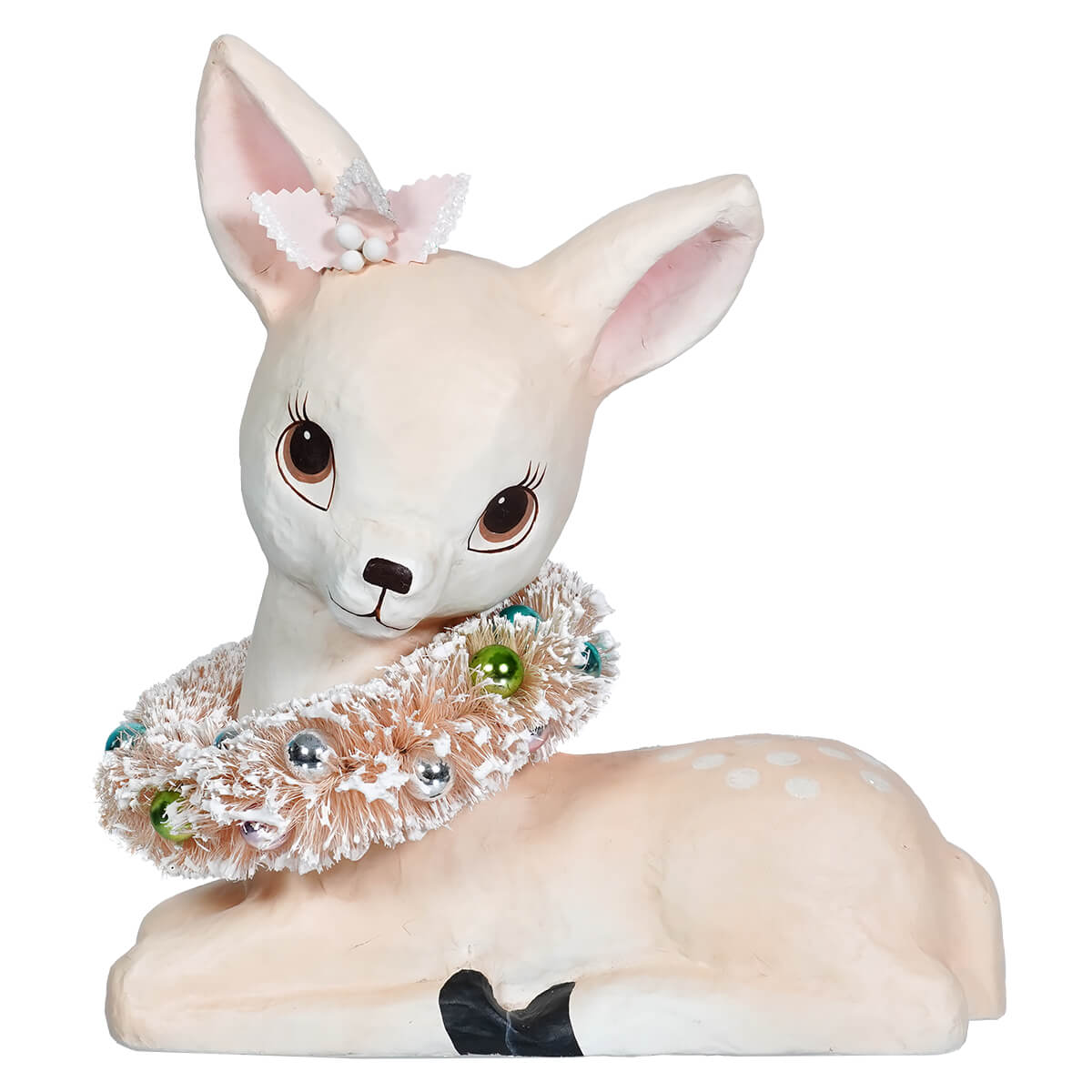 Sweet Pastel Fawn With Wreath