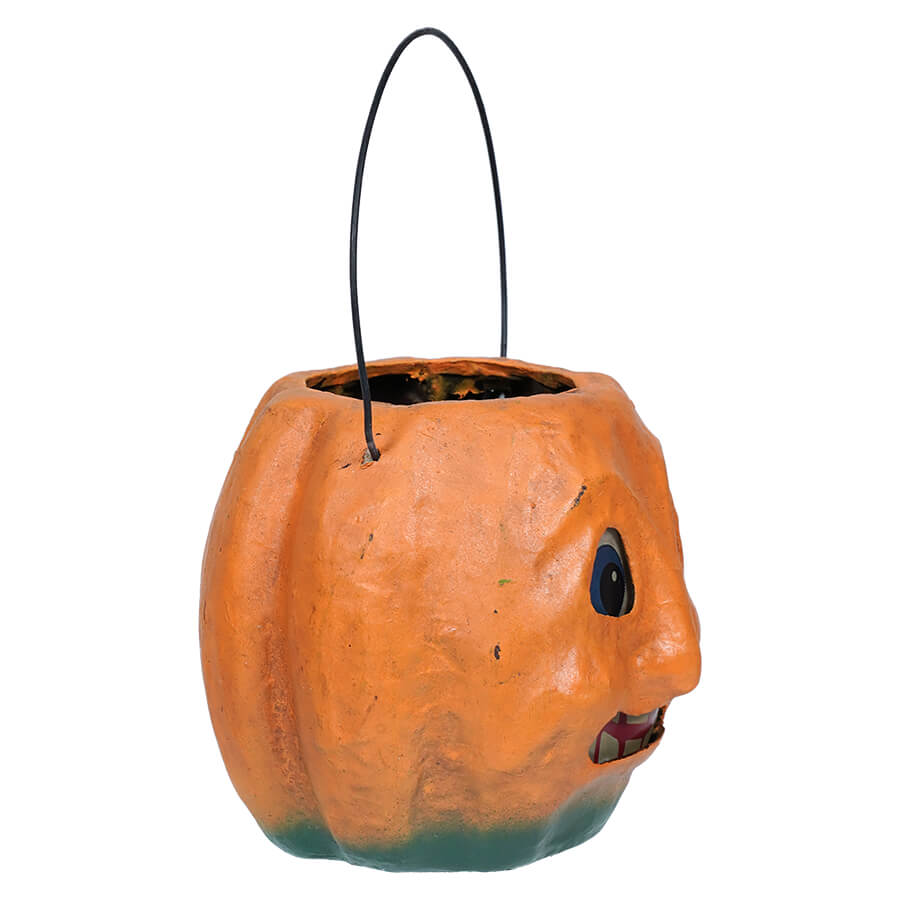 Vintage Scary Mini Pumpkin Bucket