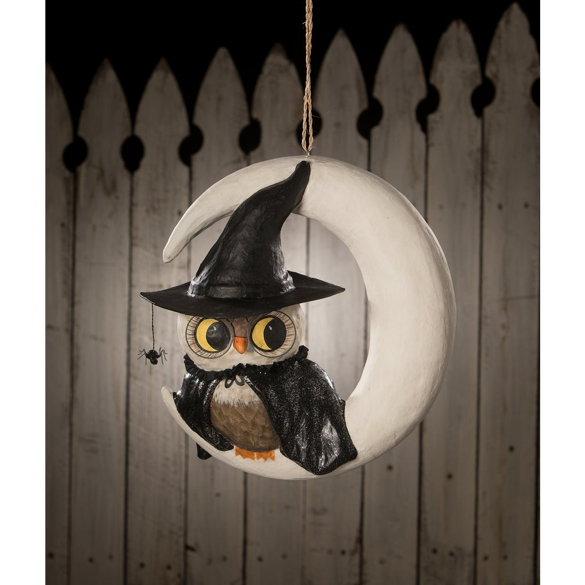 Witchy Owl On Moon