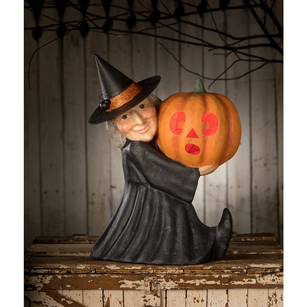 Large Witch With Pumpkin