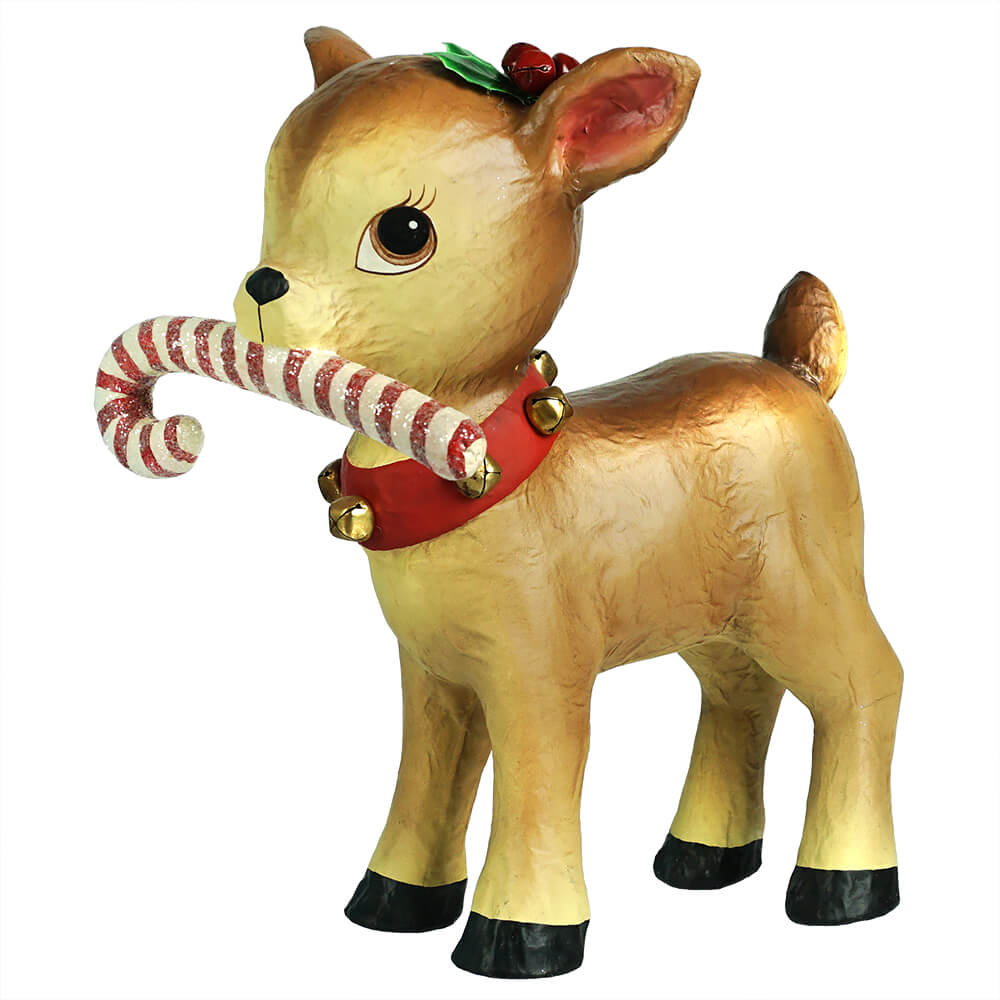 Reindeer With Candy Cane