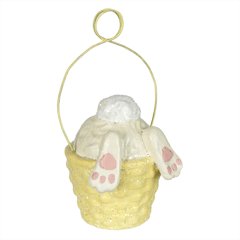 Yellow Bunny Tail Ornament / Place Card Holder