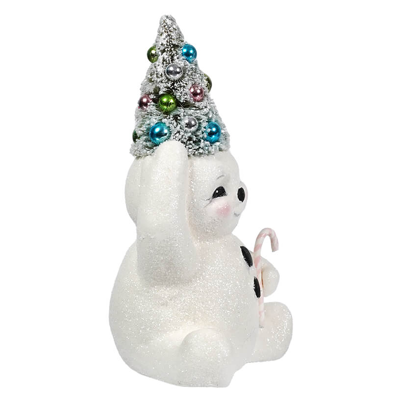 Pastel Candy Cane Snowman With Tree