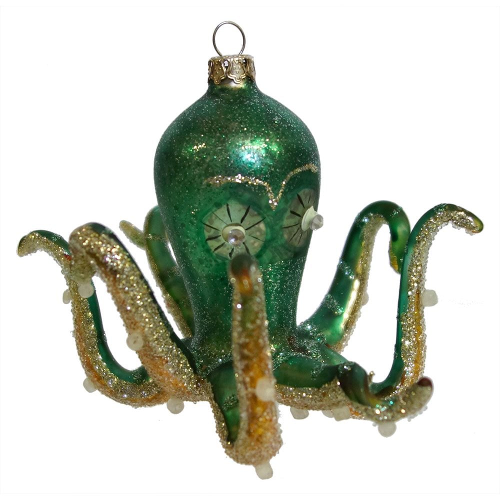 Green Kitsch Octopus Ornament