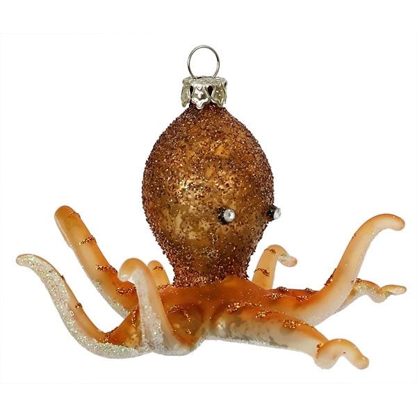 Orange Tentacled Octopus Ornament