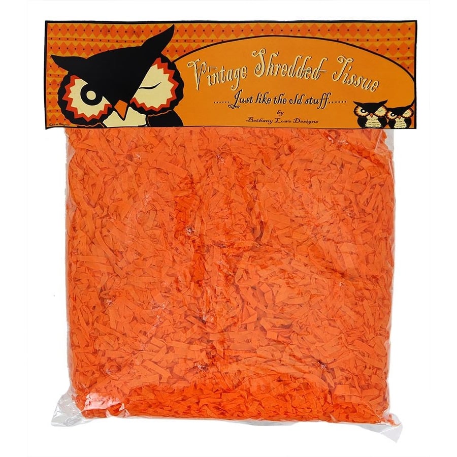 Orange Shredded Halloween Paper