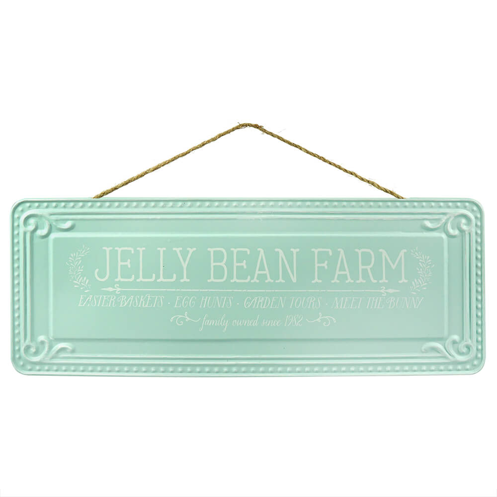 Embossed Jelly Bean Farm Easter Sign
