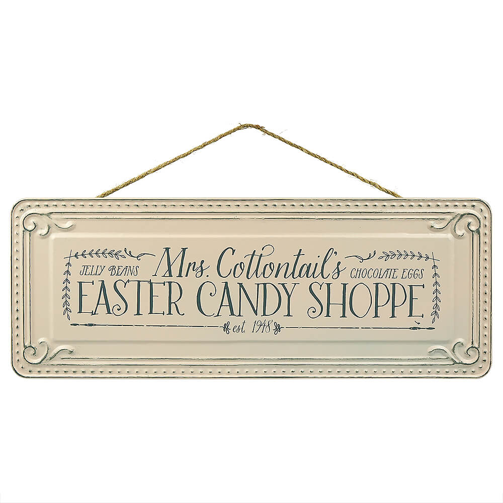 Embossed Mrs. Cottontail's Easter Sign