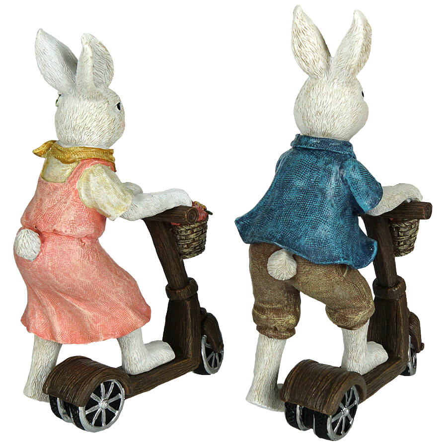 Easter Scooter Bunny Figures Set/2
