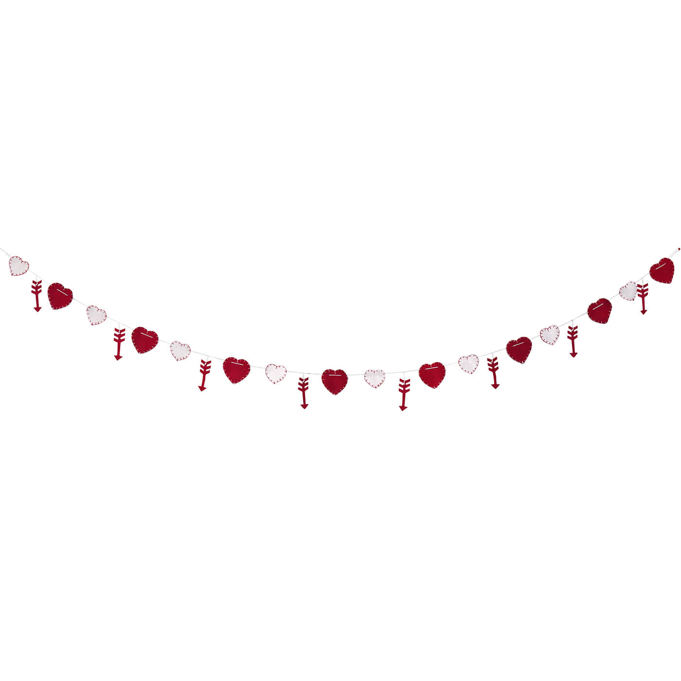 Fabric Valentine Hearts & Arrows Banner