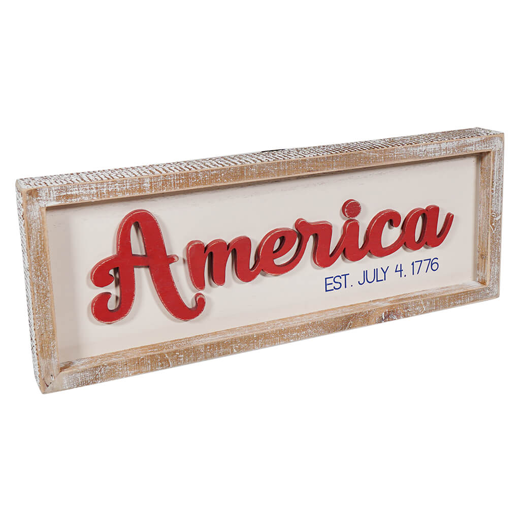 America Wood Layered Americana Decor