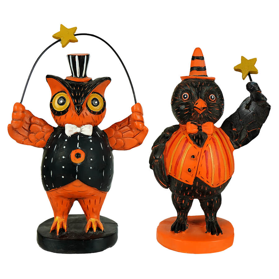 Dapper Owl & Crow Figures Set/2