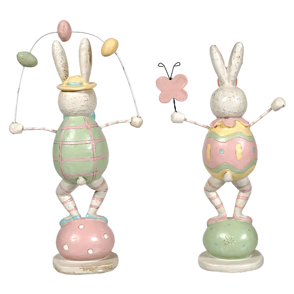 Johanna Parker Vintage Bunny Figures Set/2