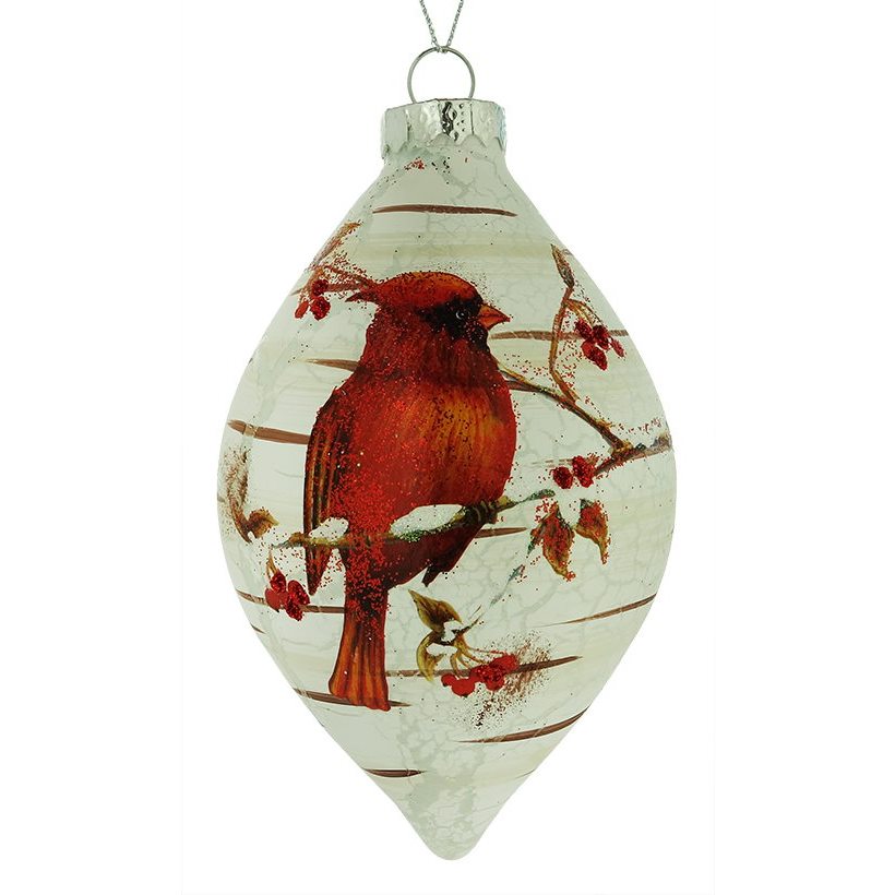 Cardinal in Birch Tree Ornament