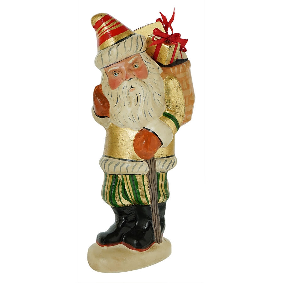 Gold Santa with Packages