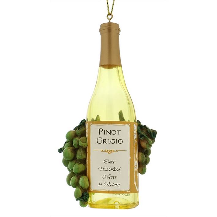 Pinot Grigio Wine Bottle Ornament