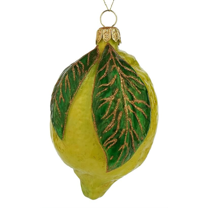 Lemon with Leaves Ornament