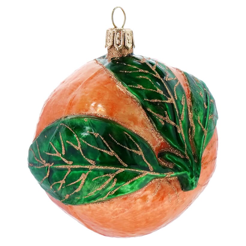 Orange with Leaf Ornament