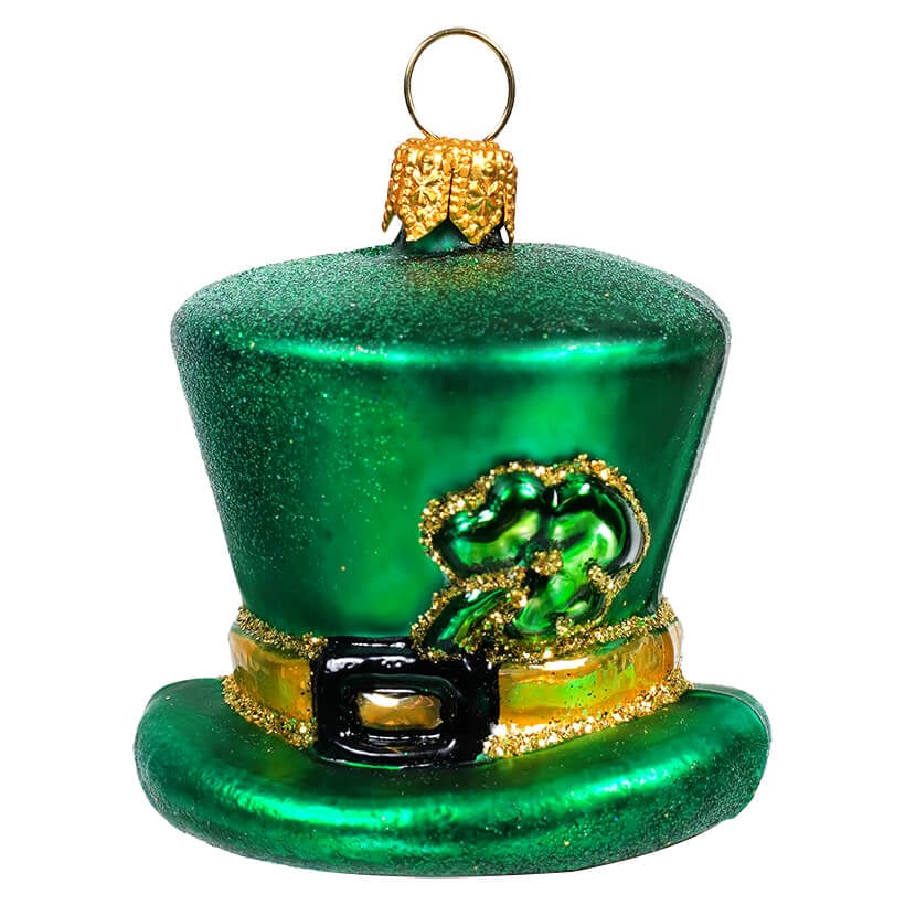 Irish Hat With Clover Ornament