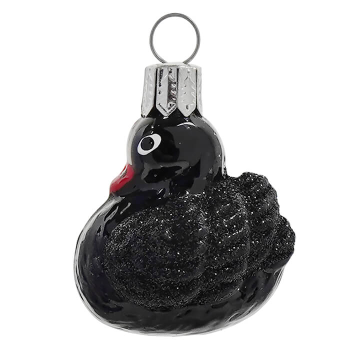 Mini Black Swan Ornament