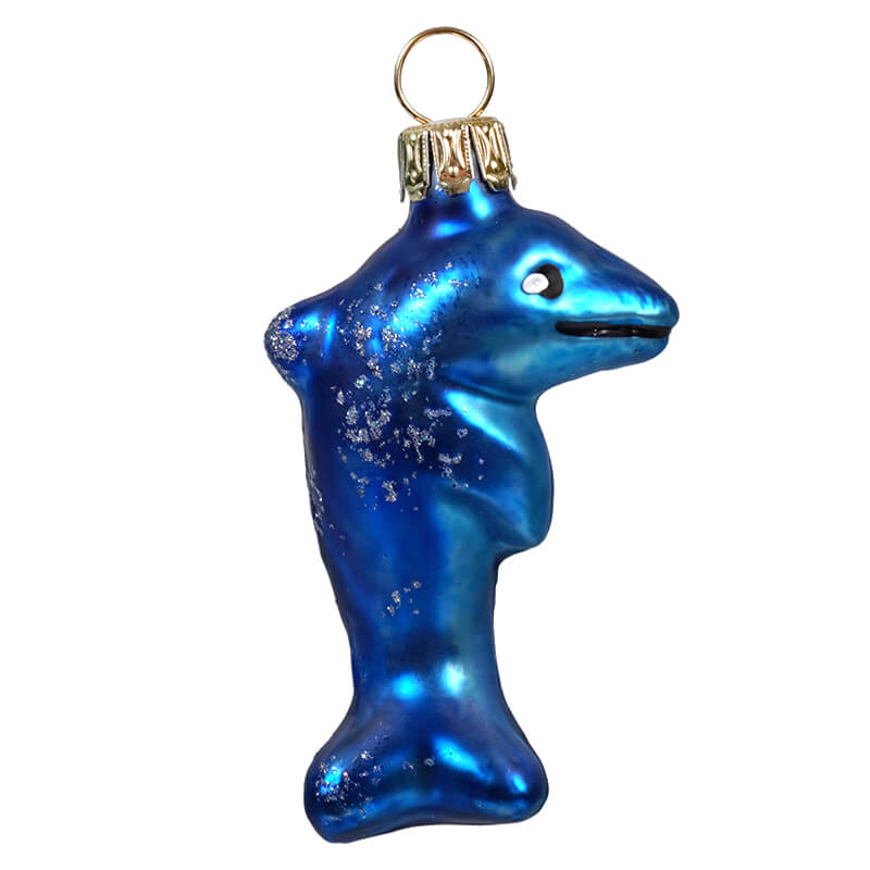 Mini Dark Blue Dolphin Ornament