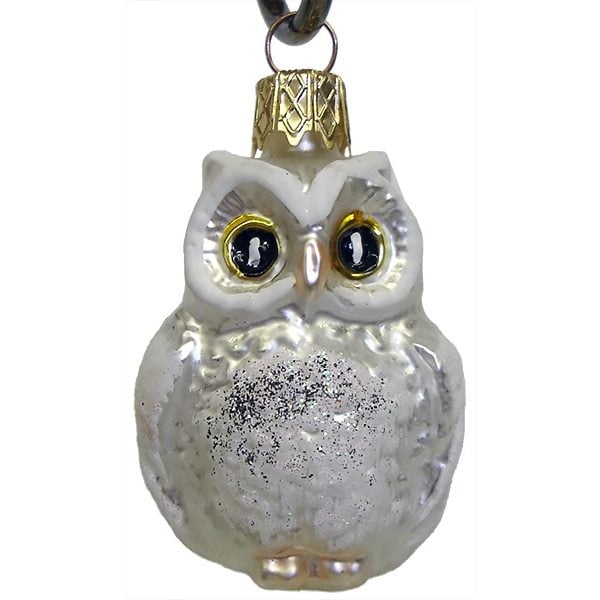 Mini White Owl Ornament