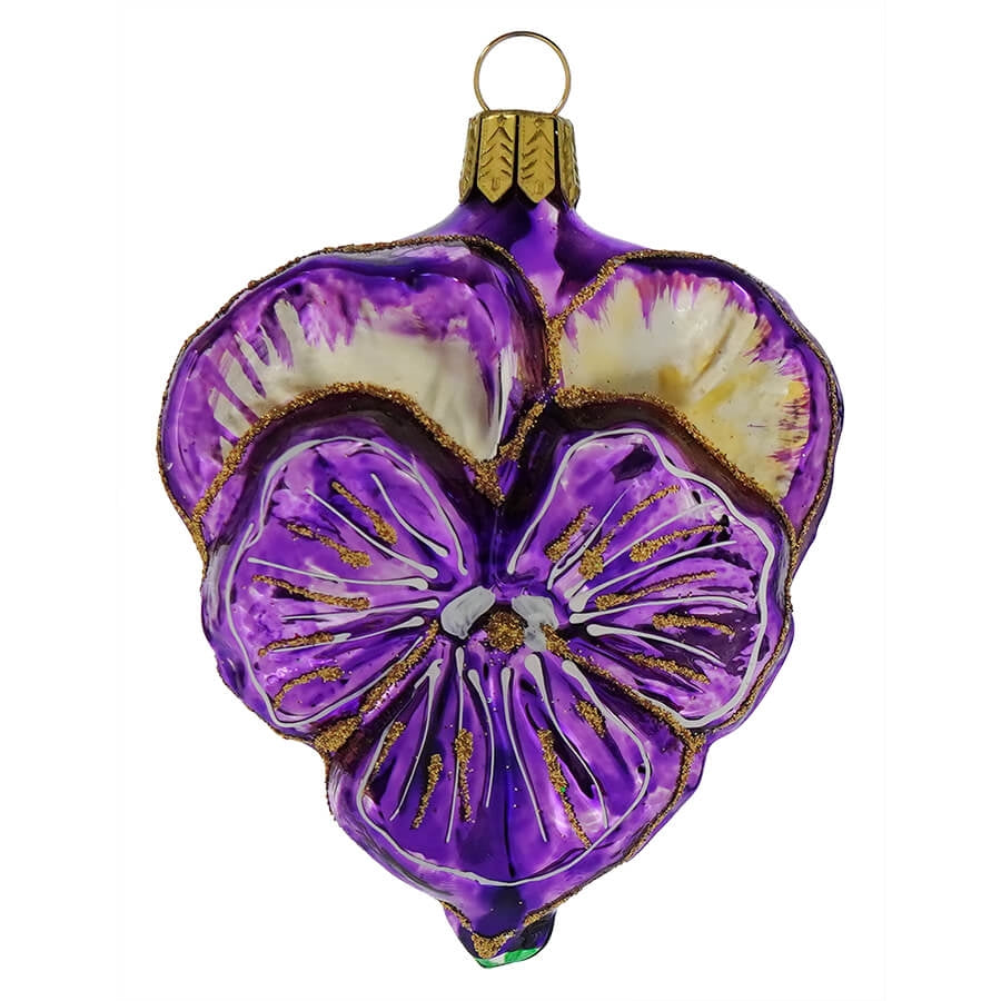 Violet Pansy Flower Ornament