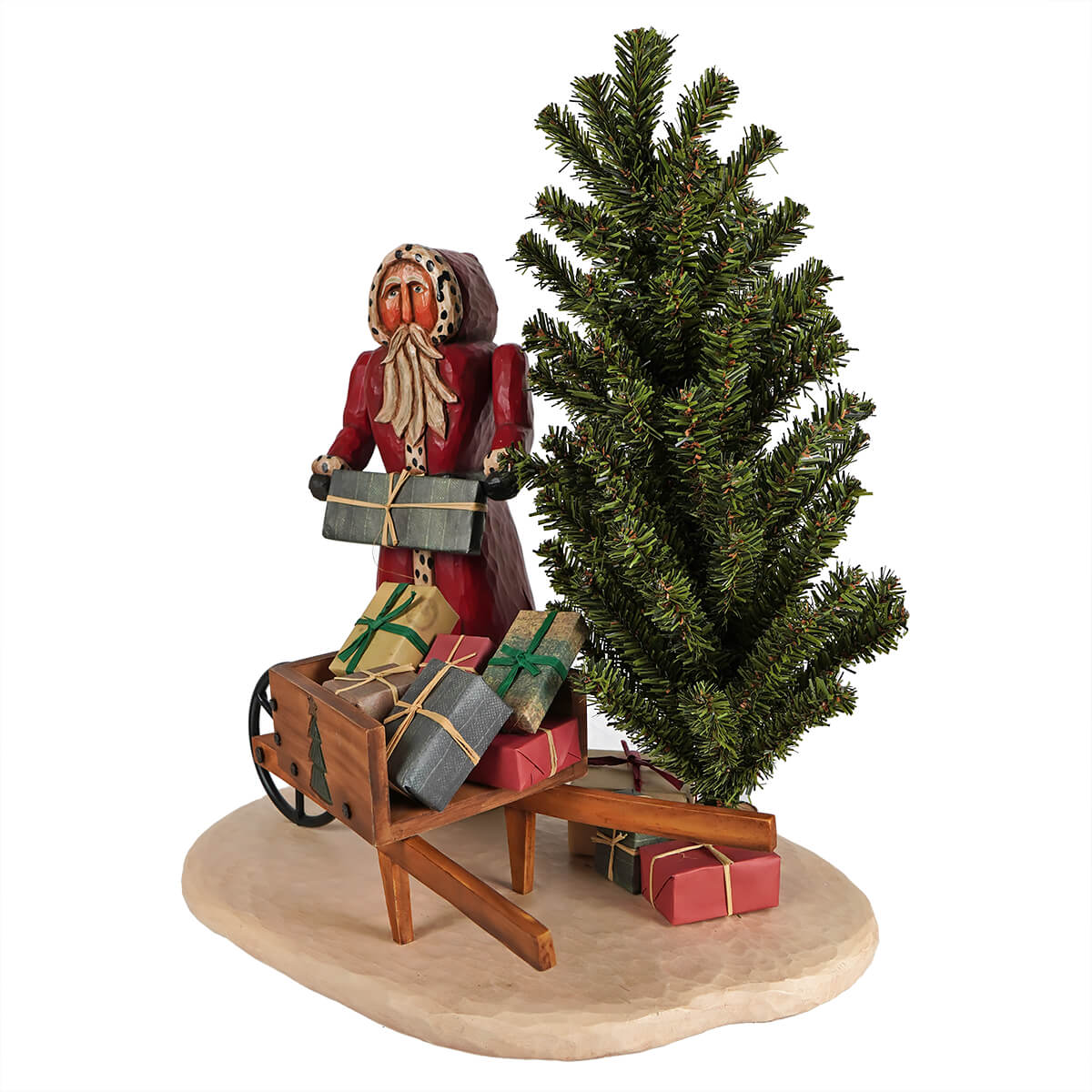 Santa with Gift Wheelbarrow