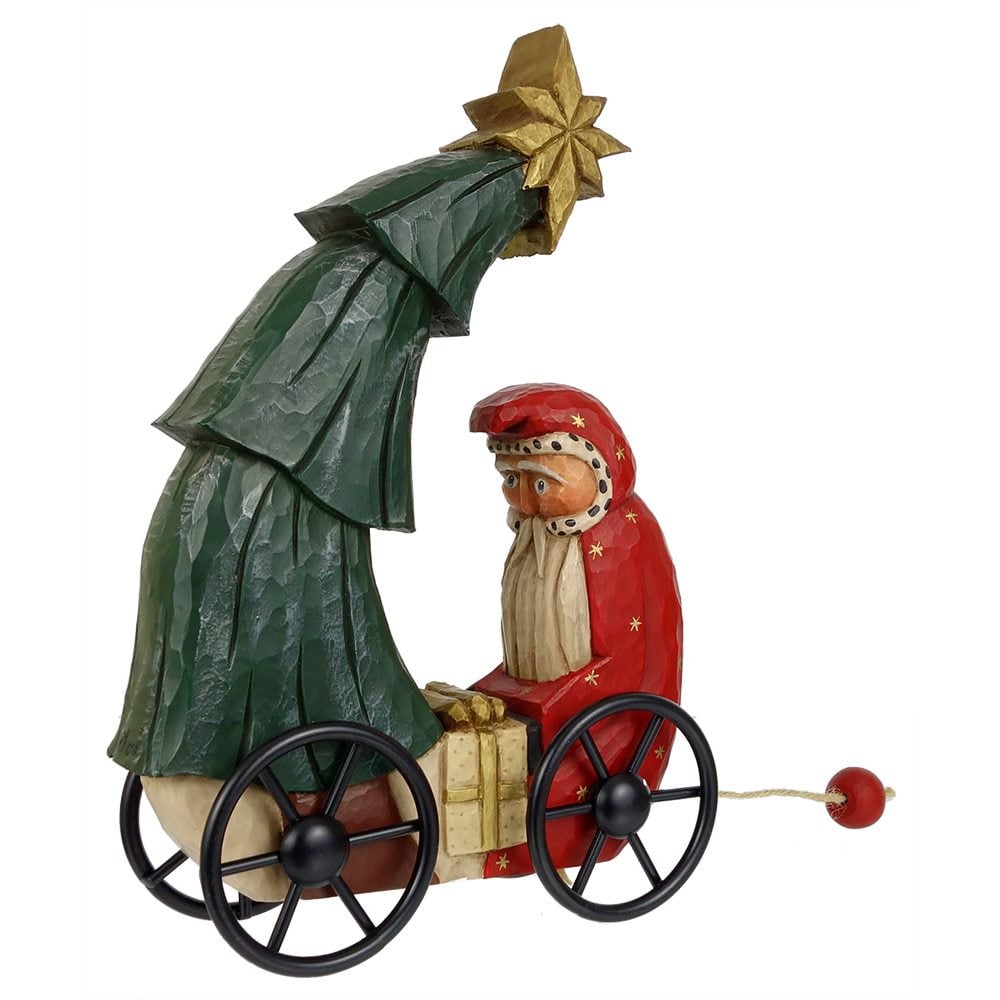 Crescent Gift Giver Santa Pull Toy