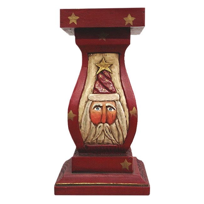 Square Santa Red Candle Holder