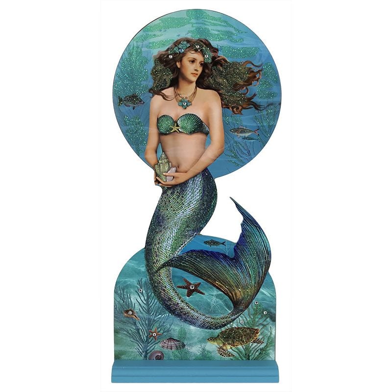 Mermaid with Shell Table Sitter