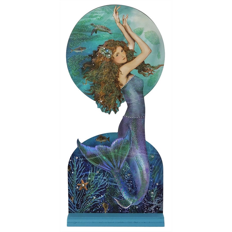 Mermaid with Turtle Table Sitter