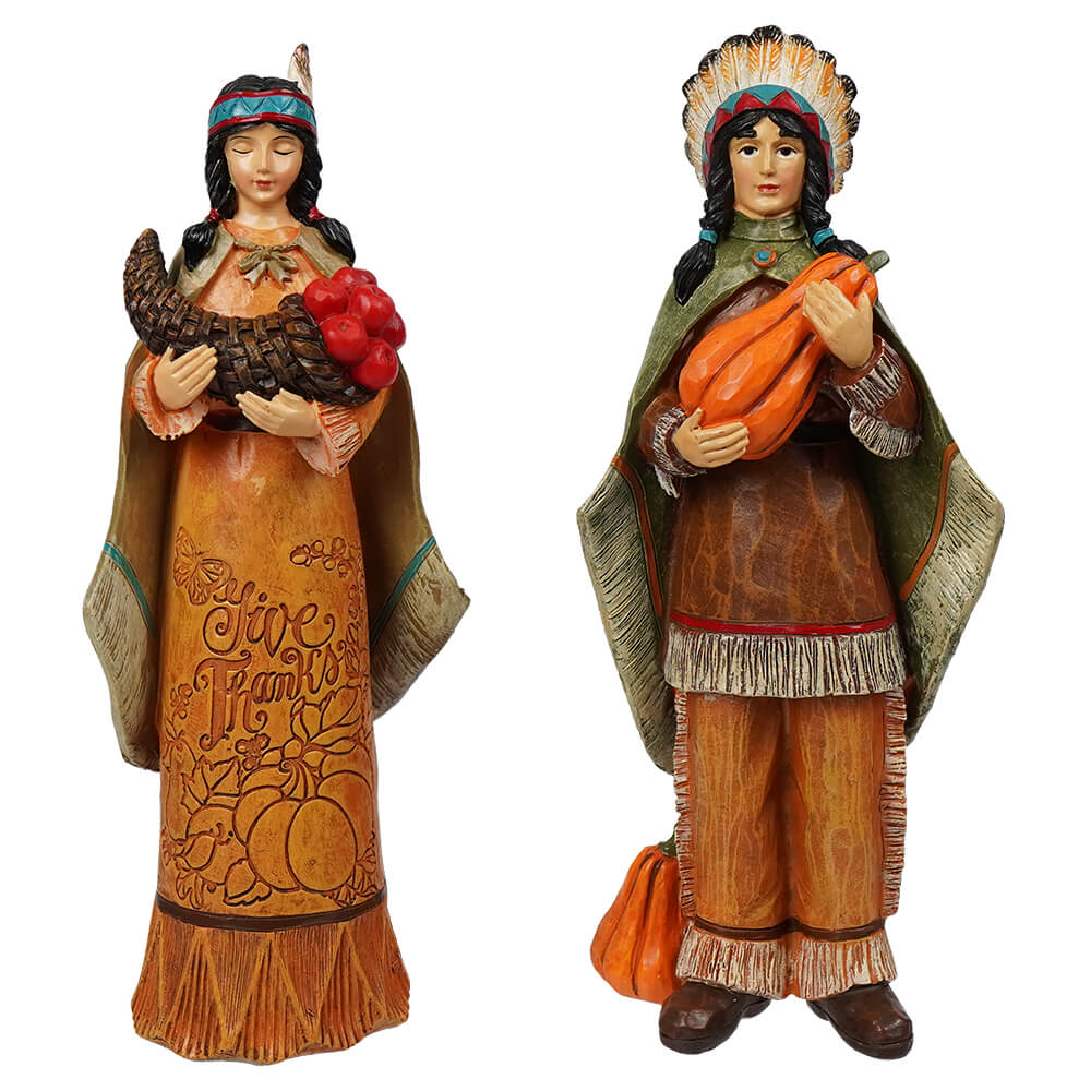 Native American Couple Figures