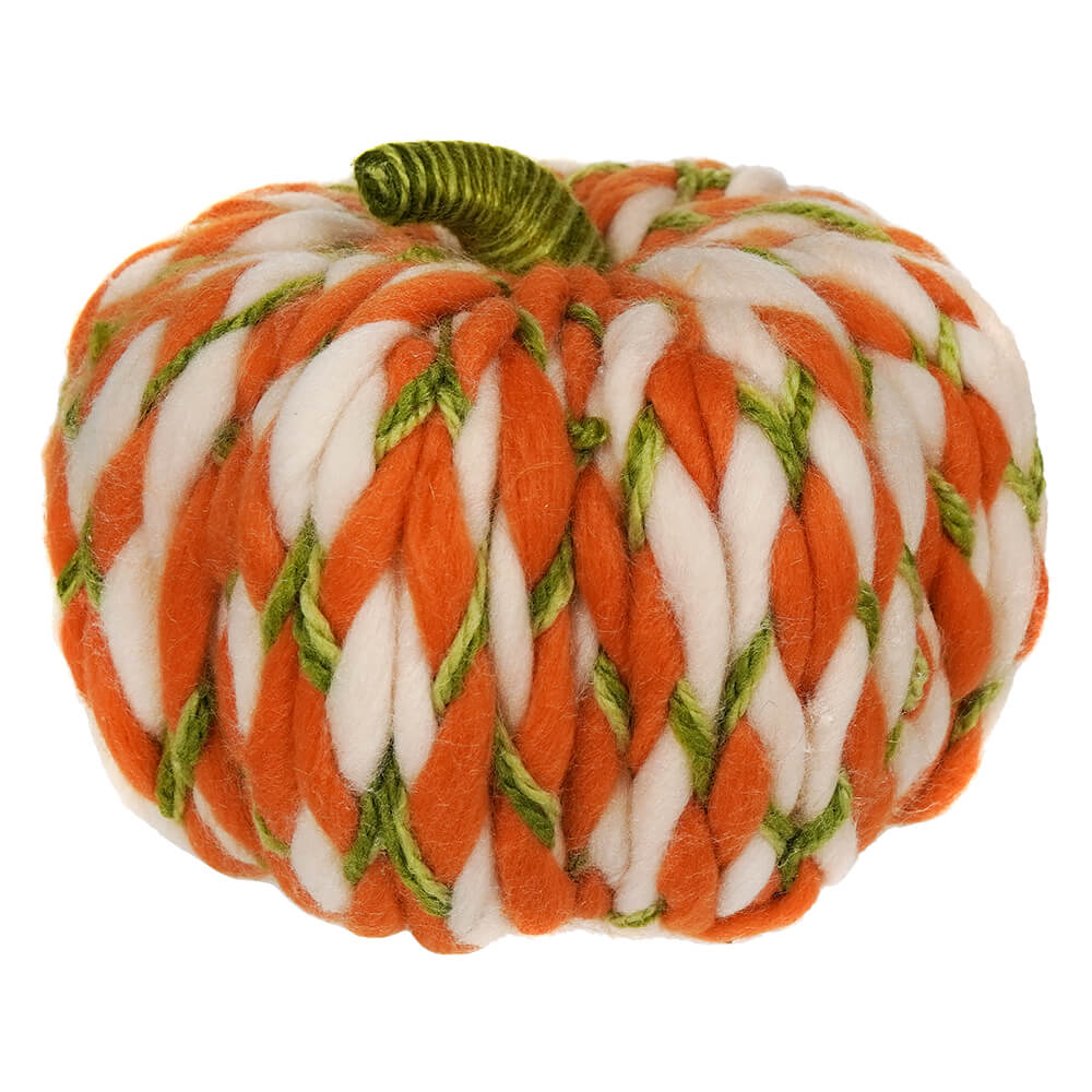 Orange & White Large Wooly Pumpkin