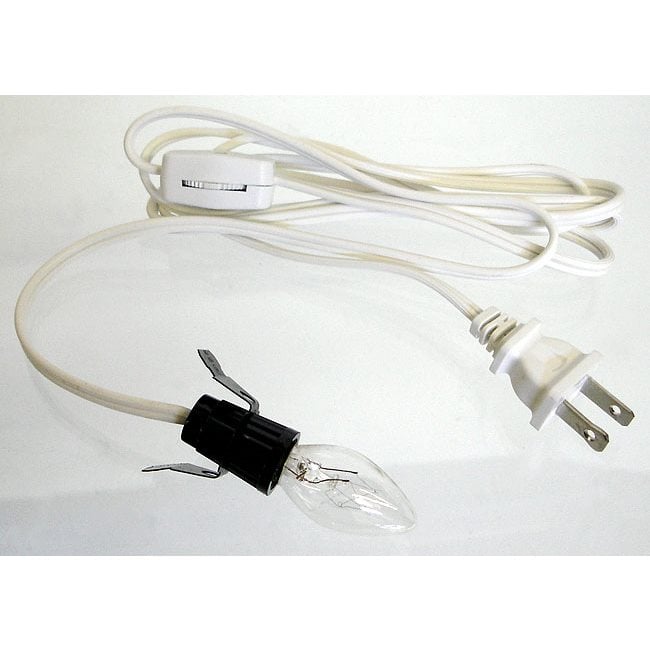 White Electric Cord With On/Off Switch